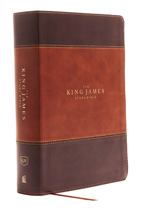 KJV Study Bible (Full-Color)-Brown/Dark Brown Leathersoft