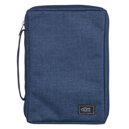 Bible Cover-Value-Fish-MED-Navy