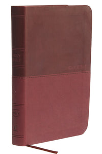 NKJV Thinline Bible/Compact (Comfort Print)-Burgundy Leathersoft