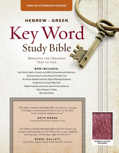 ESV Hebrew-Greek Key Word Study Bible-Burgundy Bonded Leather