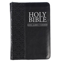 KJV Compact Bible-Black Faux Leather w/Zipper