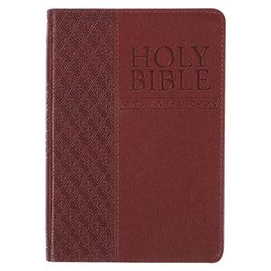 KJV Compact Bible-Brown Faux Leather