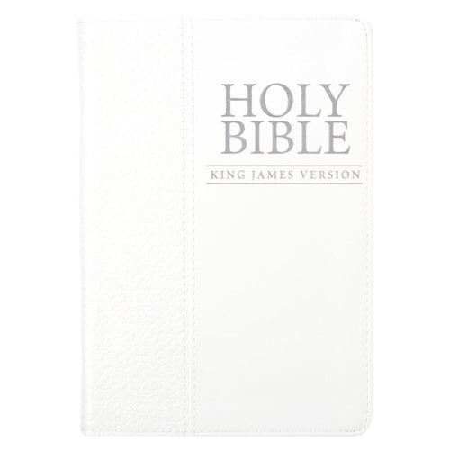 KJV Compact Bible-White Faux Leather