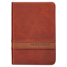 KJV Large Print Compact Bible-Brown Faux Leather