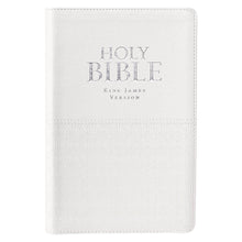 KJV Deluxe Gift Bible-White Faux Leather Indexed