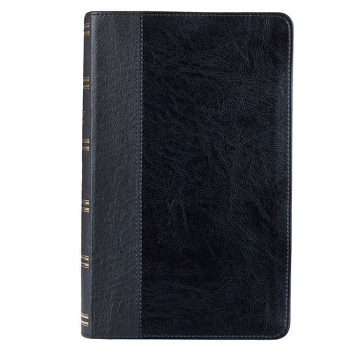 KJV Giant Print Lux-Leather 2-Tone Black (Large Print) (Hardcover)