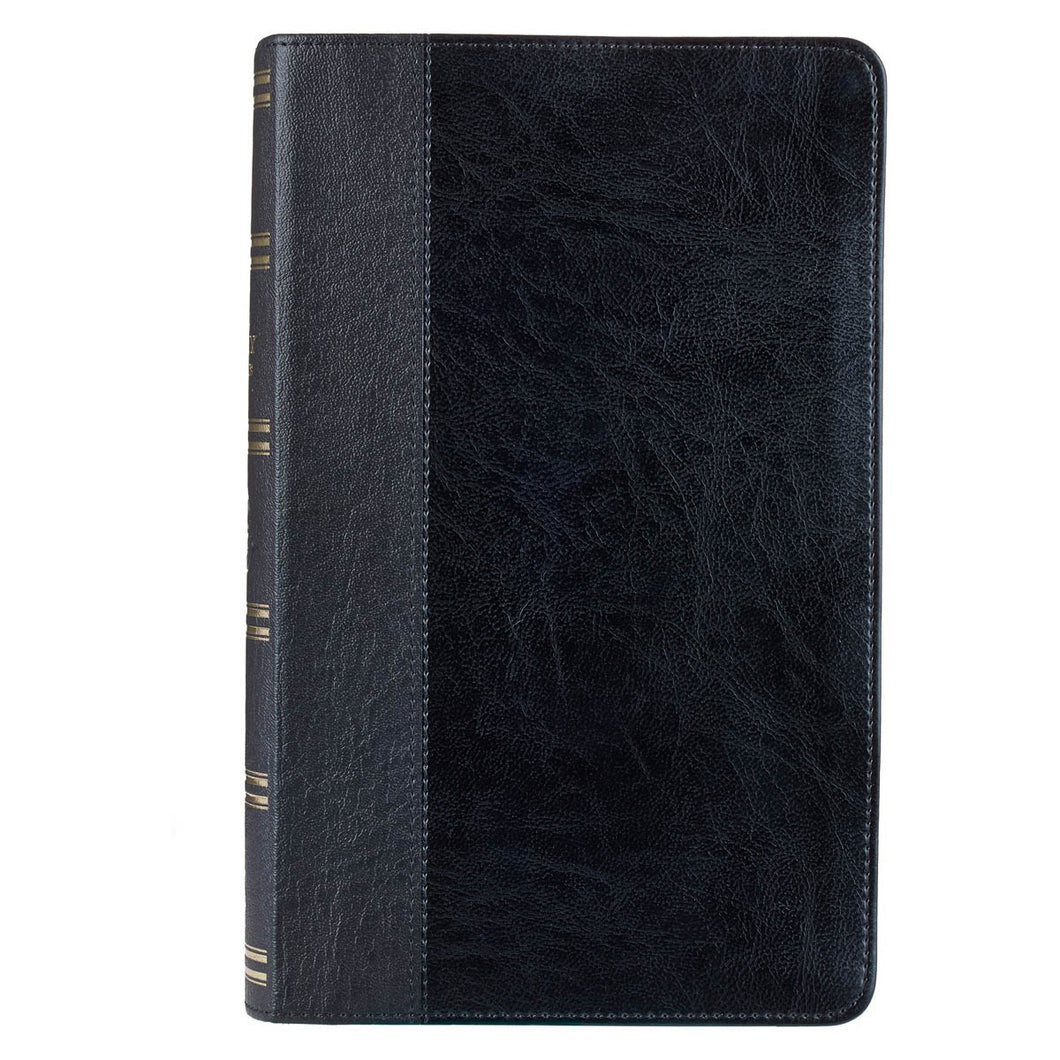 KJV Giant Print Lux-Leather 2-Tone Black (Large Print) (Hardcover)