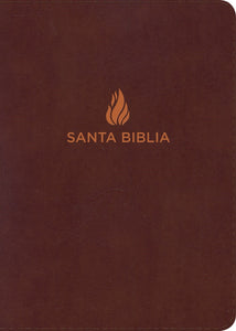 RVR 1960 Large Print Compact Bible (Biblia Compacta Letra Grande)-Brown Bonded Leather Indexed