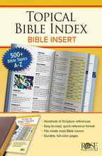 Topical Bible Index Insert