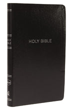 NKJV Thinline Reference Bible (Comfort Print)-Black Leather-Look