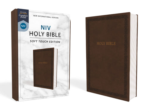 NIV Holy Bible/Soft Touch Edition (Comfort Print)-Brown LeatherSoft
