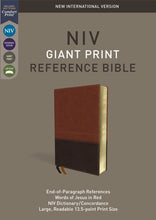 NIV Giant Print Reference Bible (Comfort Print)-Brown LeatherSoft