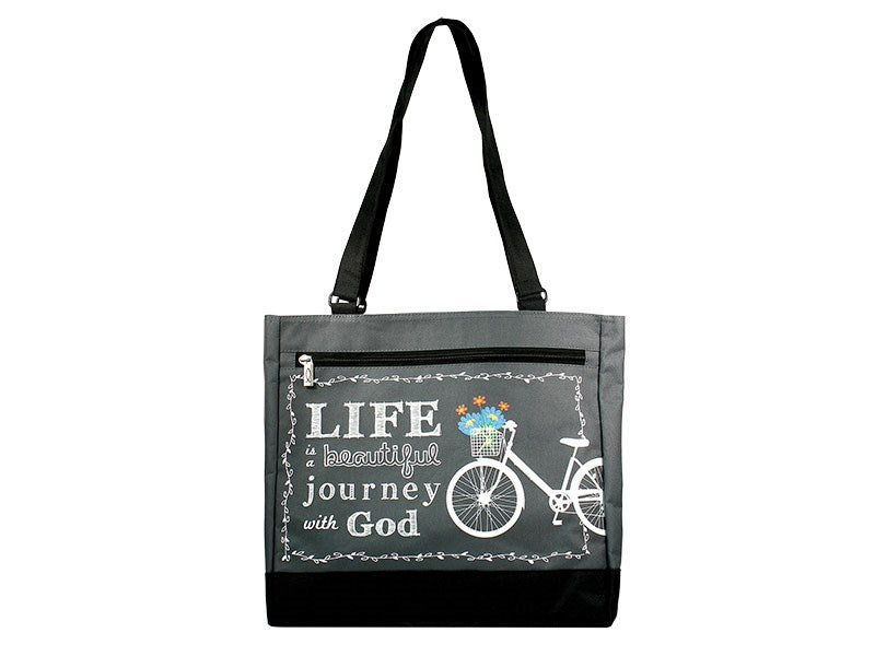 Tote-Journey With God-Black/White