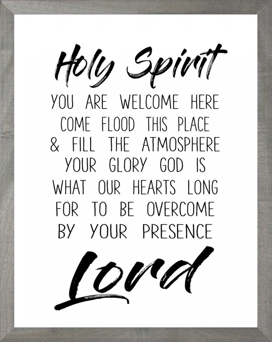 Framed Art-Holy Spirit (White) (11 X 14) (Farmhouse Art)