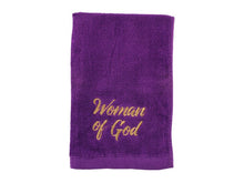 Towel-Pastor-Woman Of God-Purple w/Gold