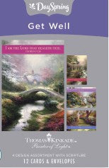 Card-Boxed-Get Well-Thomas Kinkade-KJV (Box Of 12)
