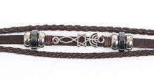 Bracelet-Roots Symbol-Leather Cord (#9813)