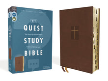 NIV Quest Study Bible (Comfort Print)-Brown Leathersoft Indexed