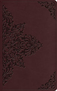 ESV Value Thinline Bible-Chestnut Filigree Design TruTone