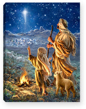 Mini Canvas-Shepherds Keeping Watch-LED Tabletop w/Timer (8" x 6")