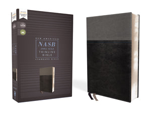 NASB Thinline Bible (Comfort Print)-Black Leathersoft