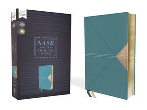 NASB Thinline Bible (Comfort Print)-Teal Leathersoft