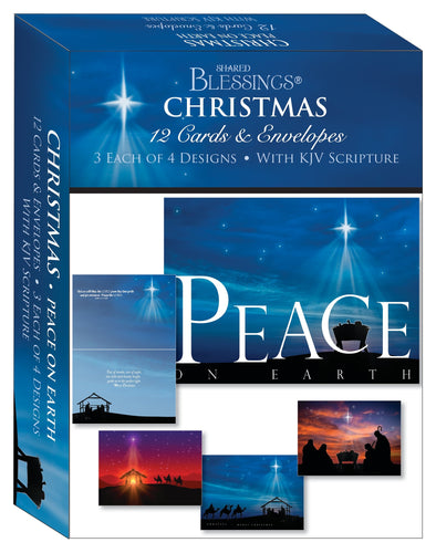 Card-Boxed-Shared Blessings-Christmas-Assorted/Peace On Earth (Box Of 12)