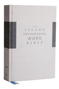 NIV Lucado Encouraging Word Bible (Comfort Print)-Gray Cloth Over Board