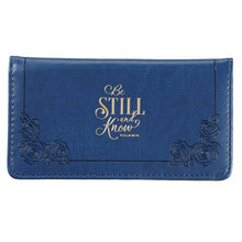 Checkbook Cover-Be Still-Blue
