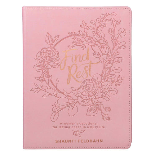 Find Rest Devotional-Pink LuxLeather