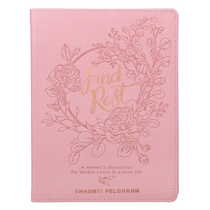 Find Rest Devotional-Pink LuxLeather