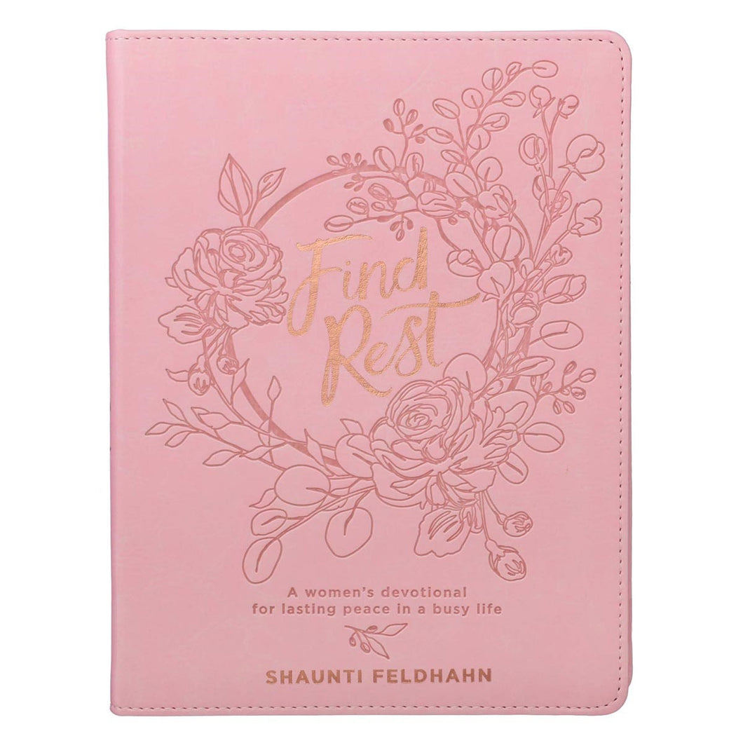 Find Rest Devotional-Pink LuxLeather
