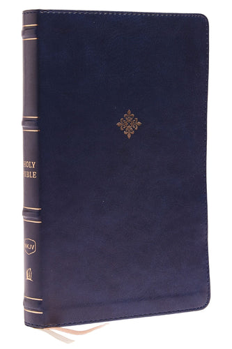 NKJV Thinline Bible (Comfort Print)-Navy Blue LeatherSoft