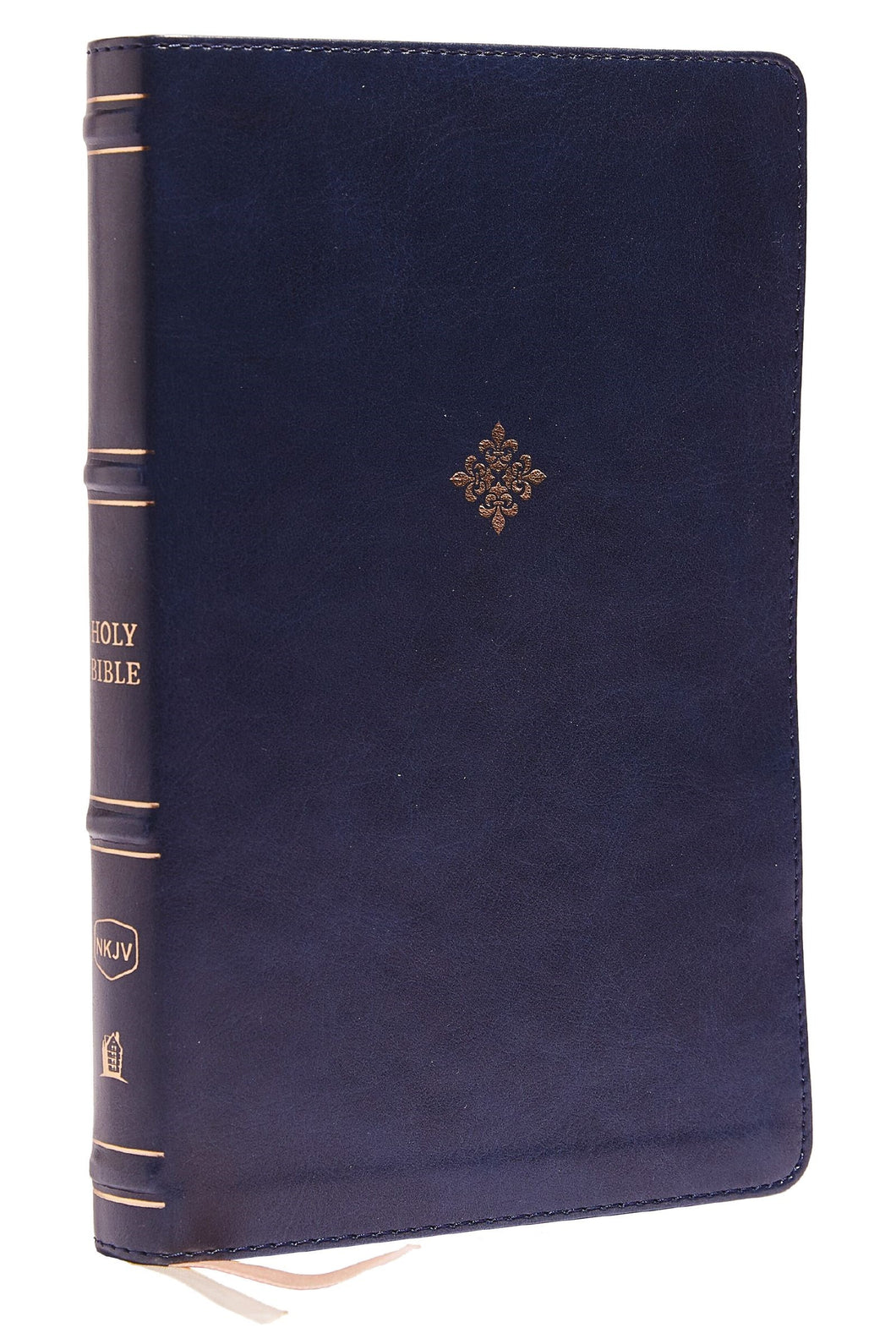 NKJV Thinline Bible (Comfort Print)-Navy Blue LeatherSoft