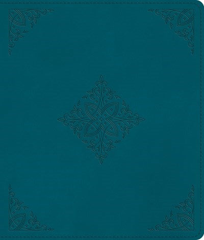 ESV Journaling Bible-Deep Teal  Fleur-De-Lis Design TruTone