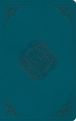 ESV Thinline Bible-Deep Teal  Rotunda Design TruTone