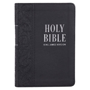 KJV Large Print Compact Bible-Black Faux Leather