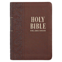 KJV Large Print Compact Bible-Brown Faux Leather