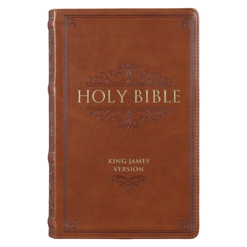 KJV Giant Print Bible-Brown Faux Leather Indexed