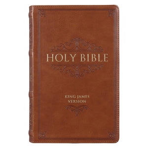 KJV Giant Print Bible-Brown Faux Leather Indexed