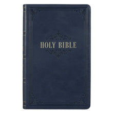 KJV Giant Print Bible-Dark Blue Faux Leather Indexed
