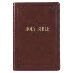 KJV Giant Print Bible (Full-Size)-Burgundy Faux Leather Indexed