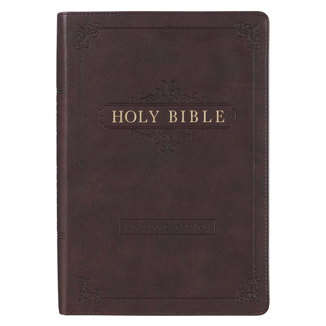 KJV Giant Print Bible (Full-Size)-Black Faux Leather Indexed