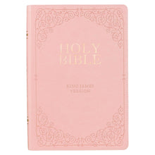 KJV Giant Print Bible (Full-Size)-Pink Faux Leather Indexed