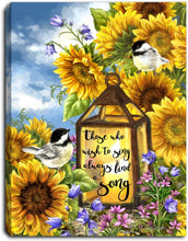 Mini Canvas-Sunflower Friends-LED Tabletop w/Timer (8" x 6")