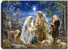Mini Canvas-Let Us Adore Him-LED Tabletop w/Timer (8" x 6")