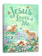 Frameless Canvas-Jesus Loves Me (10 x 14)