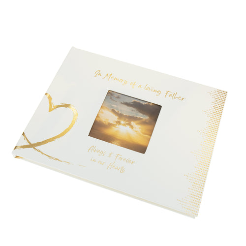 Guest Book-Forever In Our Hearts-Father (9 x 7)