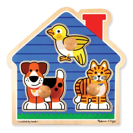 Puzzle-House Pets Jumbo Knob Puzzle (3 Pieces) (Ages 12+ Months)