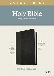 KJV Large Print Thinline Reference Bible/Filament Enabled Edition-Black/Onyx LeatherLike